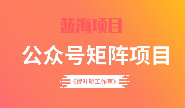 蓝海公众号矩阵项目训练营，0粉冷启动，公众号矩阵账号粉丝突破30w凯哥轻创网-网创项目资源站-副业项目-创业项目-搞钱项目凯哥轻创网