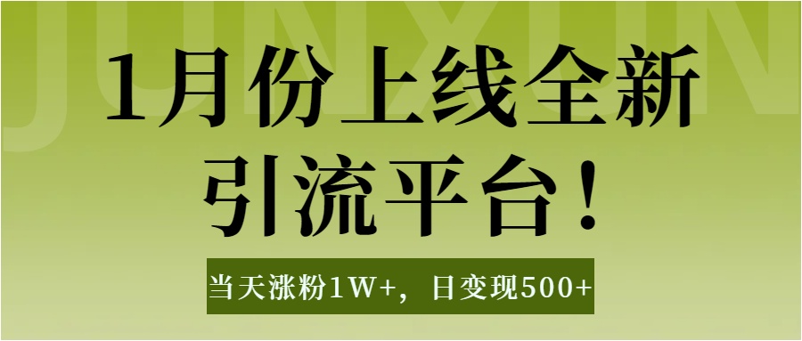 1月上线全新引流平台，当天涨粉1W+，日变现500+工具无脑涨粉，解放双手操作简单凯哥轻创网-网创项目资源站-副业项目-创业项目-搞钱项目凯哥轻创网