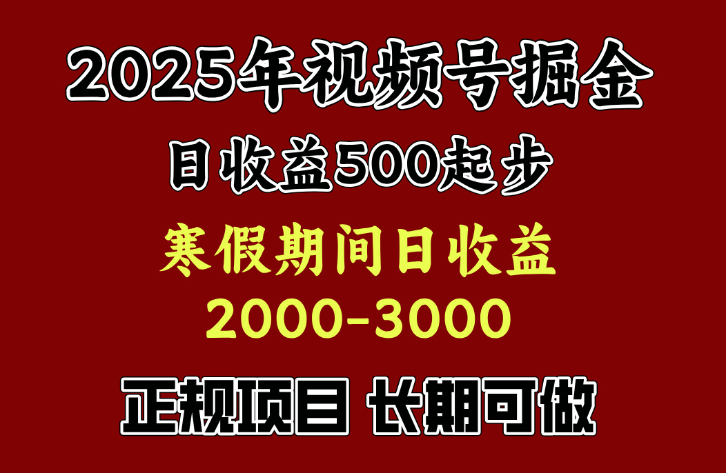 寒假期间一天收益2000+，小白一天就能上手凯哥轻创网-网创项目资源站-副业项目-创业项目-搞钱项目凯哥轻创网